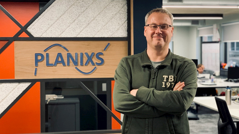 Founder and CEO Neville Roberts at the Planixs office