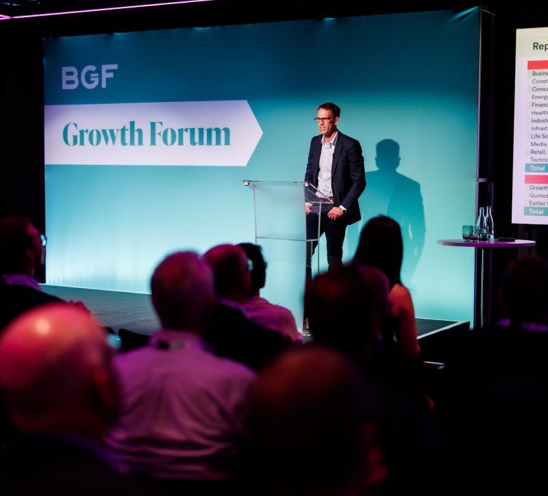 BGF's Head of Portfolio, Ben Barker, speaking at the 2023 BGF Growth Forum