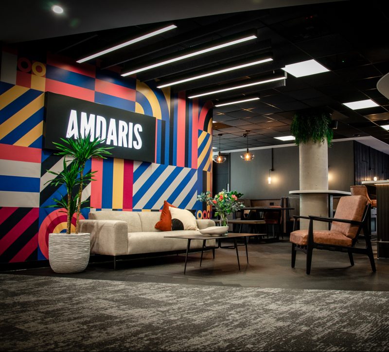 Modern office space at Amdaris HQ