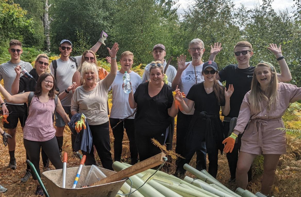 Civiteq team volunteering with the Woodland Trust