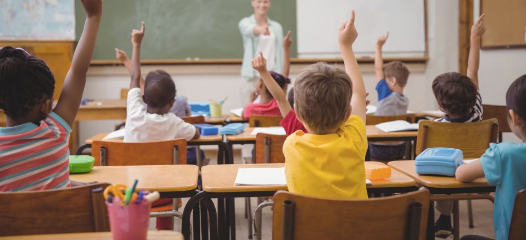 School children in class