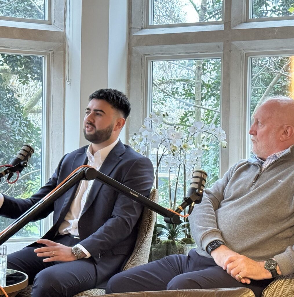 Joe Jani, CEO & Founder of Metric Search, and Non-Executive Chair Andy McRae, on set of The Good Growth Podcast