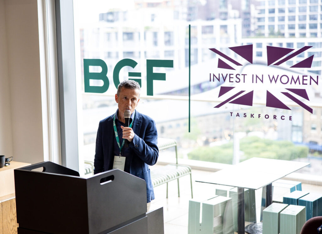 BGF CEO Andy Gregory speaking at our 2025 WEB (Women in Entrepreneurship and on Boards) Forum, in partnership with the Invest in Women Taskforce