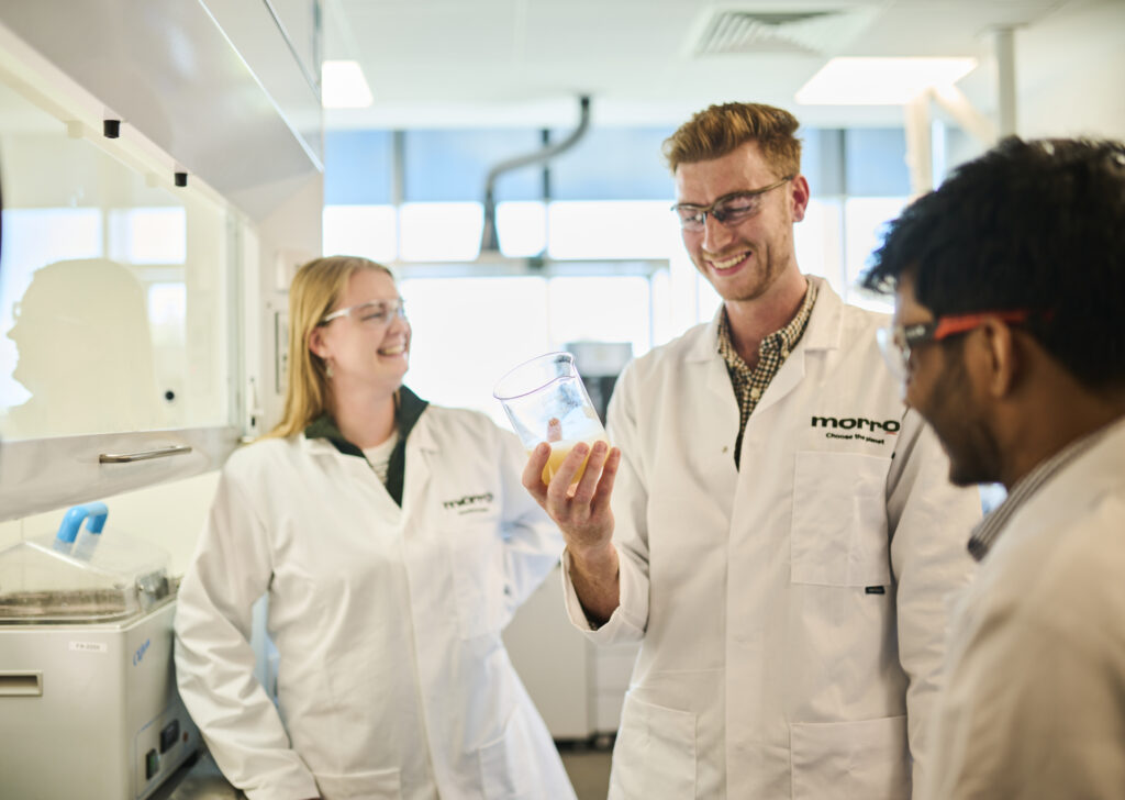 Xampla team developing Morro materials in the lab