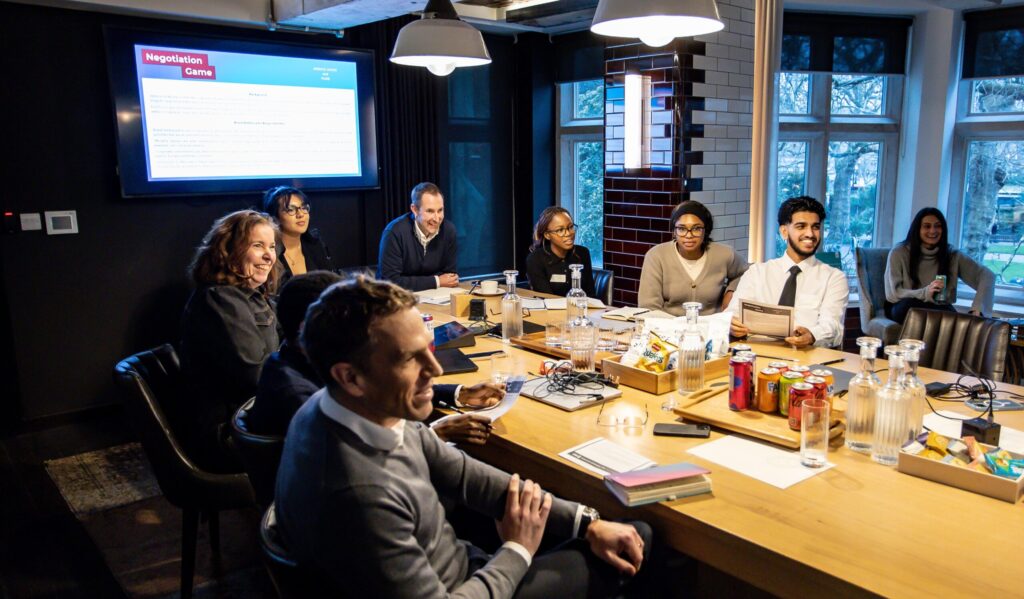 BGF Executive Committee members running negotiation game for LTSB young people