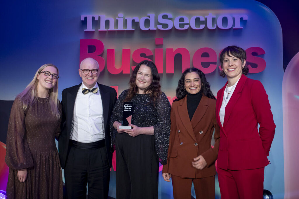BGF Foundation collecting award at Business Charity Awards